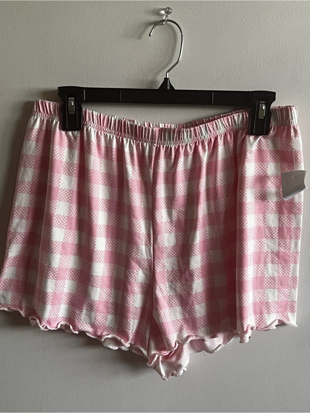 Spoiled Amy Pink and White Gingham Sleep Shorts